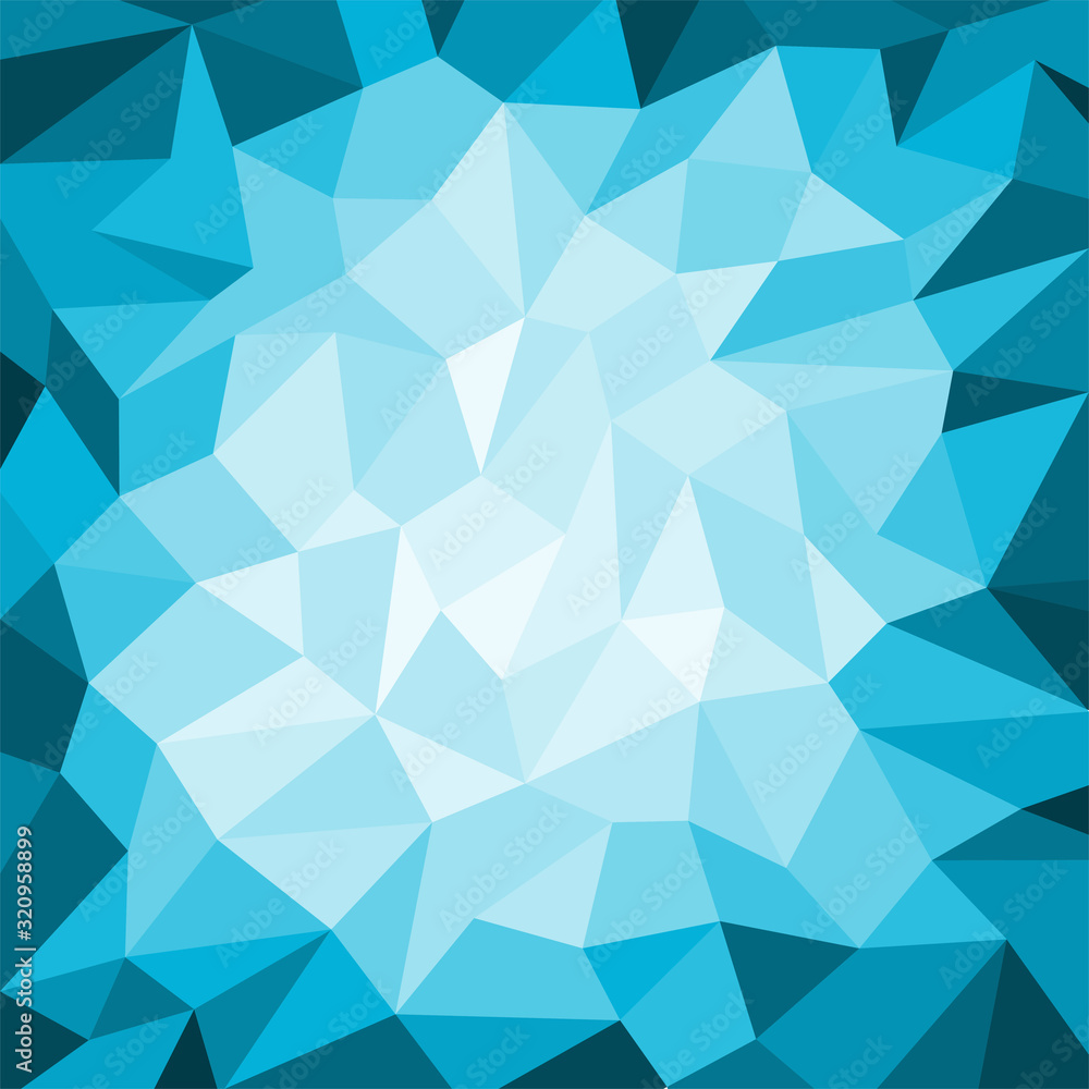 Obraz premium Abstract blue polygon background vector illustration.