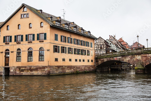 Water canal of Strasbourg, Alsace, France.