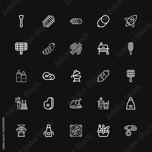 Editable 25 barbecue icons for web and mobile