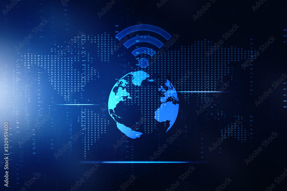 Fototapeta premium 2d illustration WiFi symbol