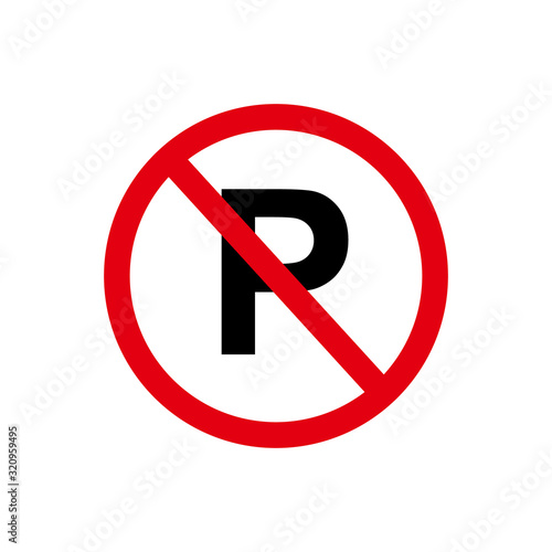 No parking allowed sign. Vector