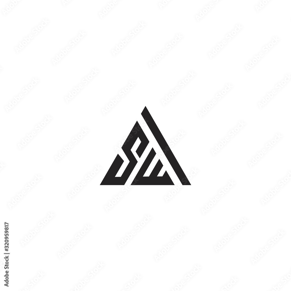 SW S W logo initial letter design template SW S W logo initial letter design template