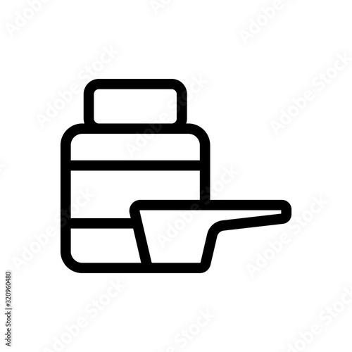 Supplement sports vector icon. Thin line sign. Isolated contour symbol illustration