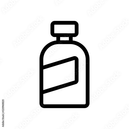 bottle with tablets icon vector. Thin line sign. Isolated contour symbol illustration
