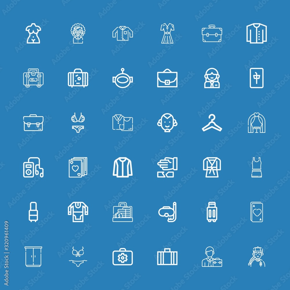 Editable 36 suit icons for web and mobile Editable 36 suit icons for web and mobile