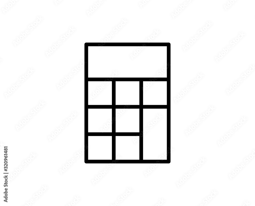 Calculator line icon Calculator line icon