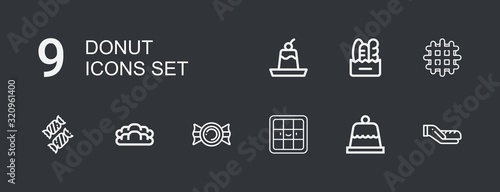 Editable 9 donut icons for web and mobile