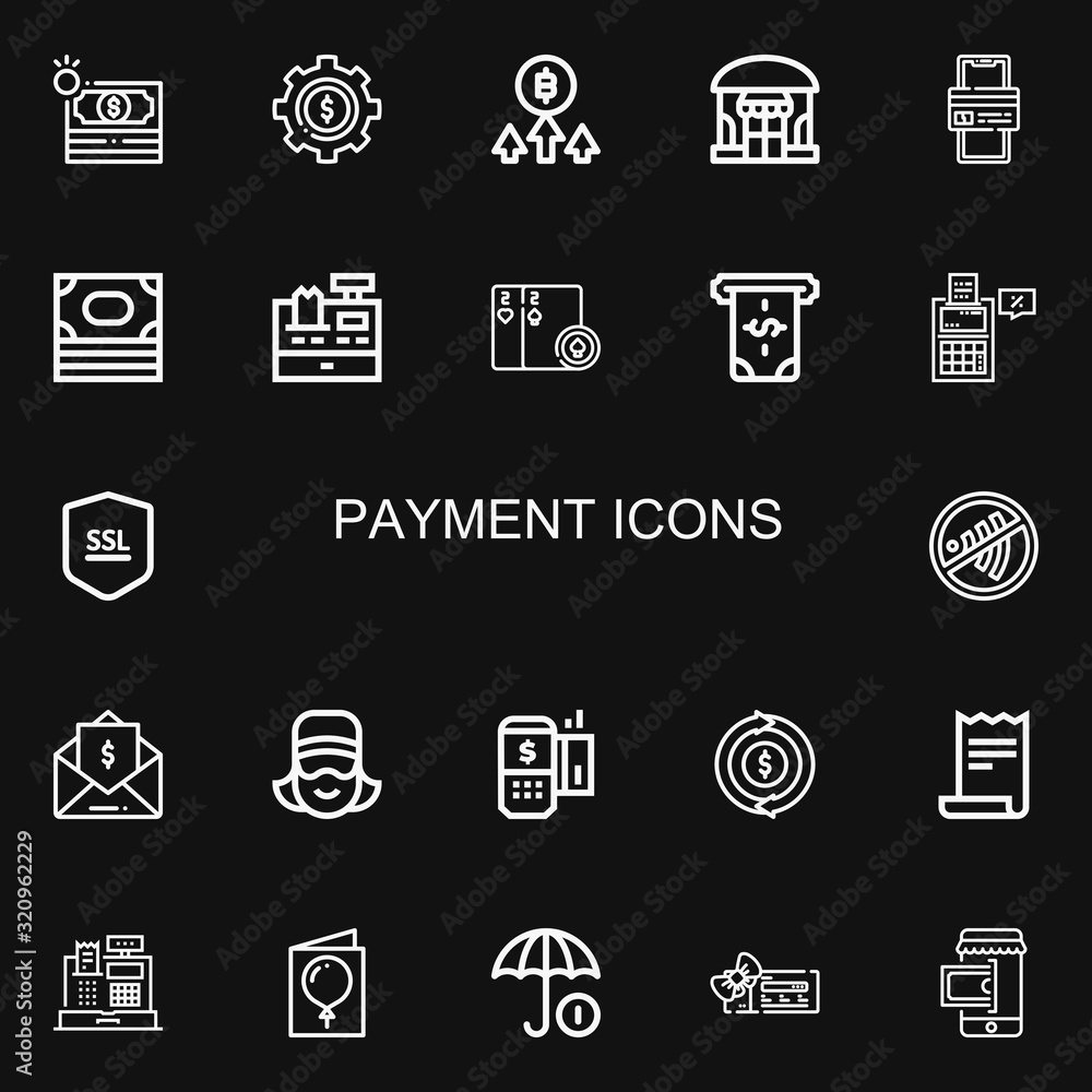Editable 22 payment icons for web and mobile Editable 22 payment icons for web and mobile