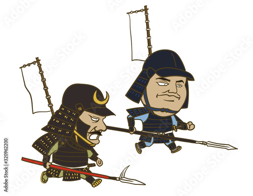 日本の戦国武将 イラスト 侍大将 Stock Vector Adobe Stock