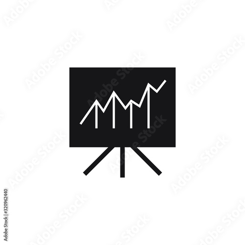 Business Growing Chart Presentation. vector illustration