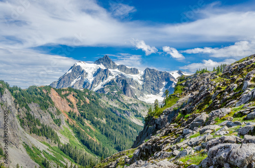 Beautiful Mountain Artist Ridge Trail Park. Mount Baker, Washington, USA.