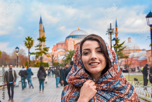 Photography Beautiful Muslim women in fashionable modern trendy clothes