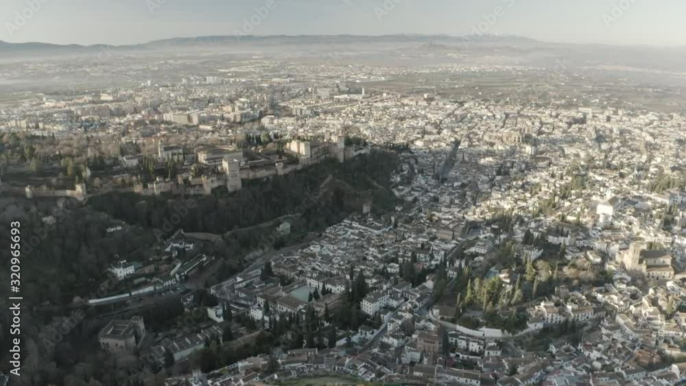 The Alhambra seen from the San Miguel viewpoint in the Albaicín de Granada. Andalusia. Spain The Alhambra seen from the San Miguel viewpoint in the Albaicín de Granada. Andalusia. Spain