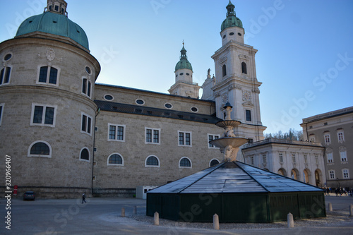 The Salzburg Cathedral (Salzburger Dom) on a sunny day photo