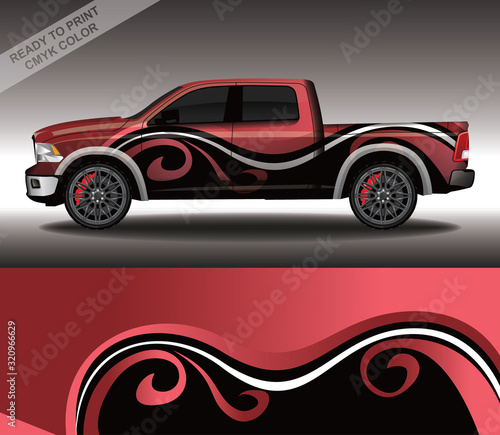 Car wrap decal design vector  custom livery race rally car vehicle sticker and tinting.