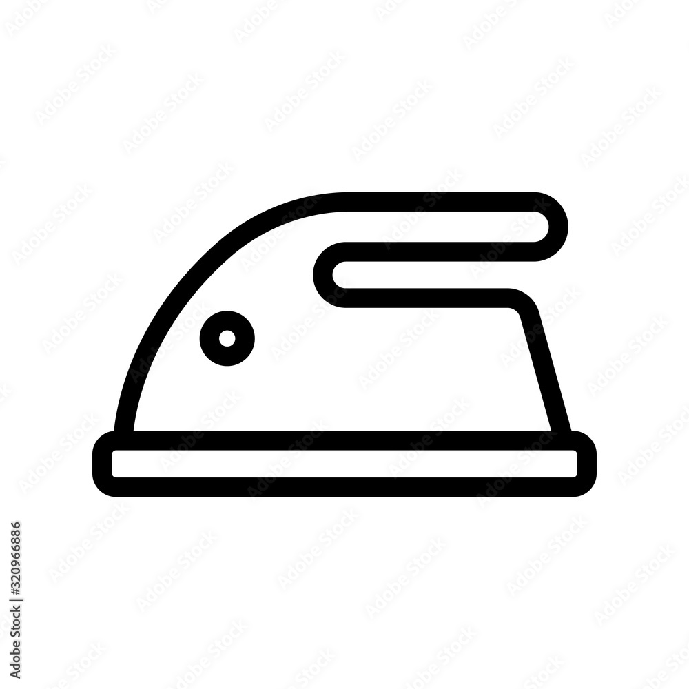 Fototapeta premium Iron icon vector. Thin line sign. Isolated contour symbol illustration