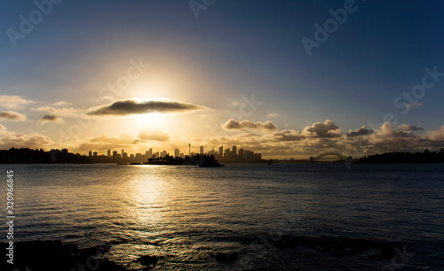 Sydney Harbour at sunset, Sydney Australia © Gary