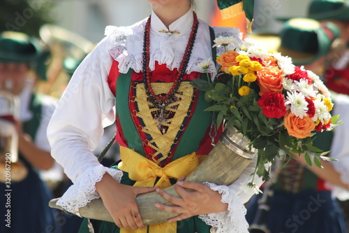 Traditional costumes of the Val Gardena photo