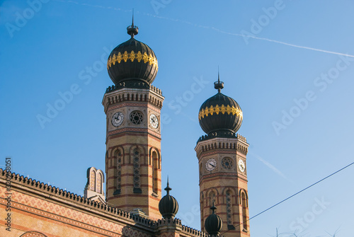 Photography The Great Synagogue in Budapest, also known as a Dohány Street Synagogue, a cent