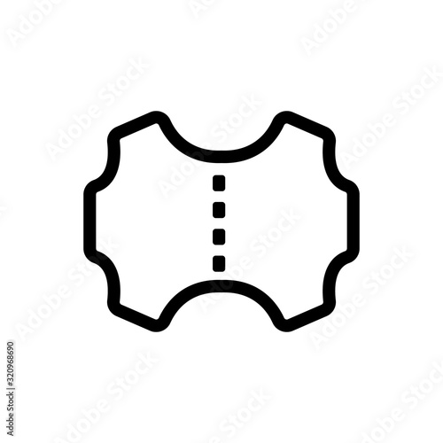 Pattern the fabric icon vector. Thin line sign. Isolated contour symbol illustration