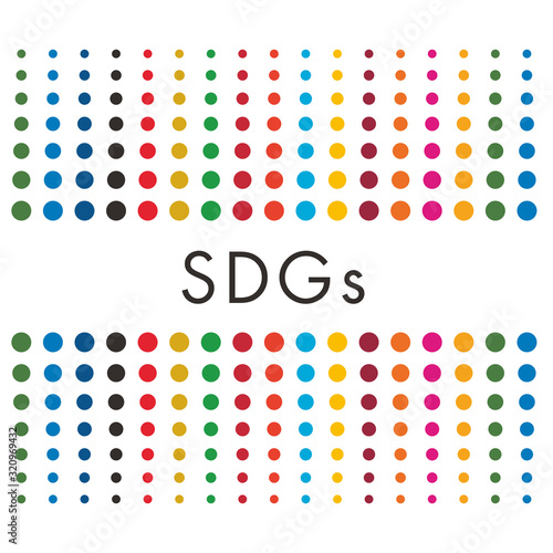 SDGs（Sustainable Development Goals／持続可能な開発目標）の目標17項目それぞれのカラーを使ったイメージアイコン