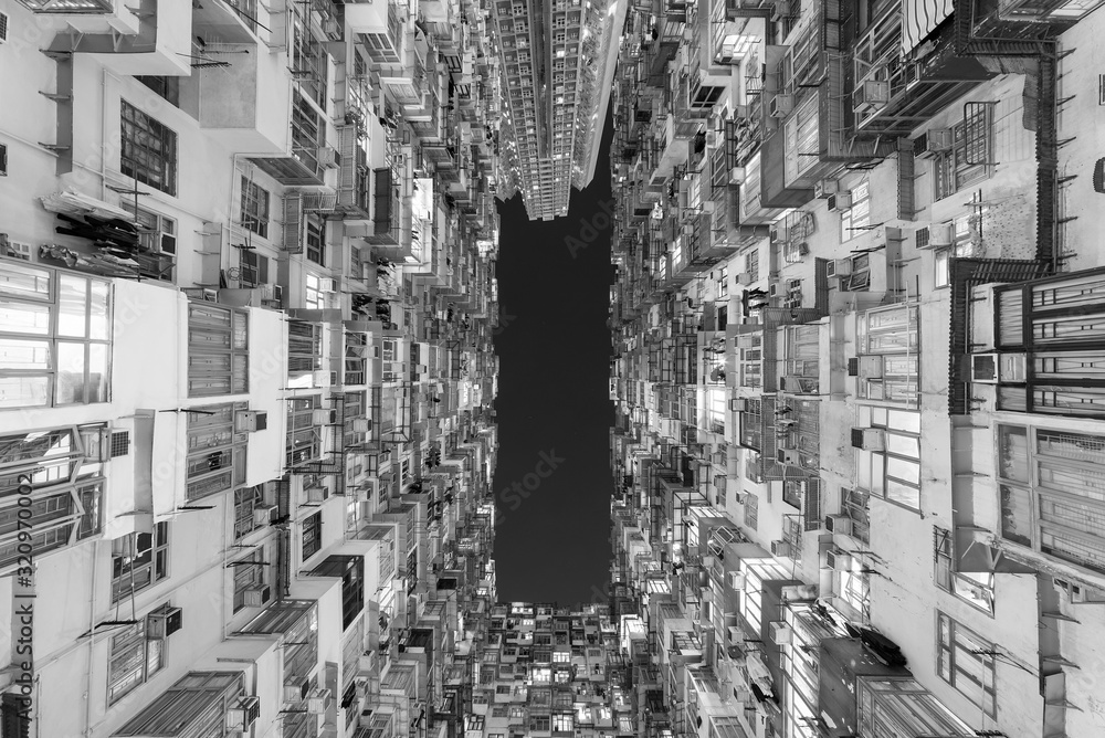 Old apartment building in Hong Kong