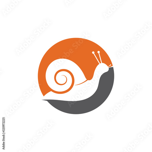 snail logo template vector icon illustration