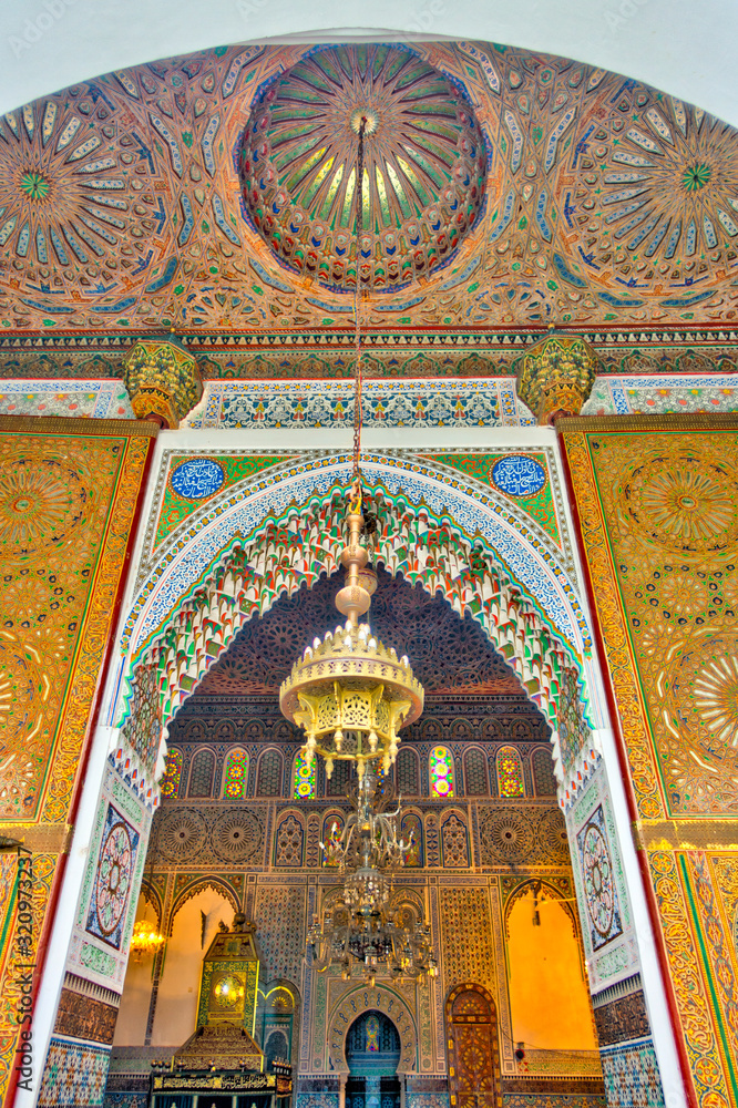 Idriss Mausoleum in Fes, Morocco