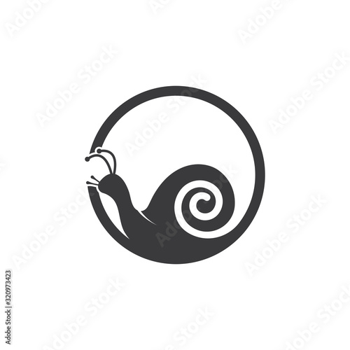 snail logo template vector icon illustration