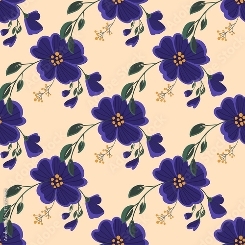 Fashionable cute pattern in nativel flowers. Floral seamless background for textiles  fabrics  covers  wallpapers  print  gift wrapping or any purpose.