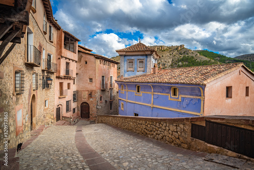 Streets of Albarracin, a picturesque medieval village in Aragon, Spain photo