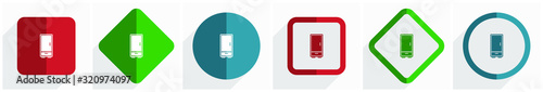 Wardrobe, room, design, interior, furniture icon set, flat design vector illustration in 6 options for webdesign and mobile applications in eps 10