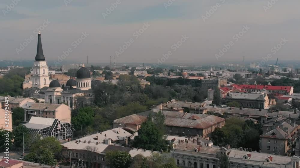 Aerial view on a summer day over the city of Odessa Aerial view on a summer day over the city of Odessa