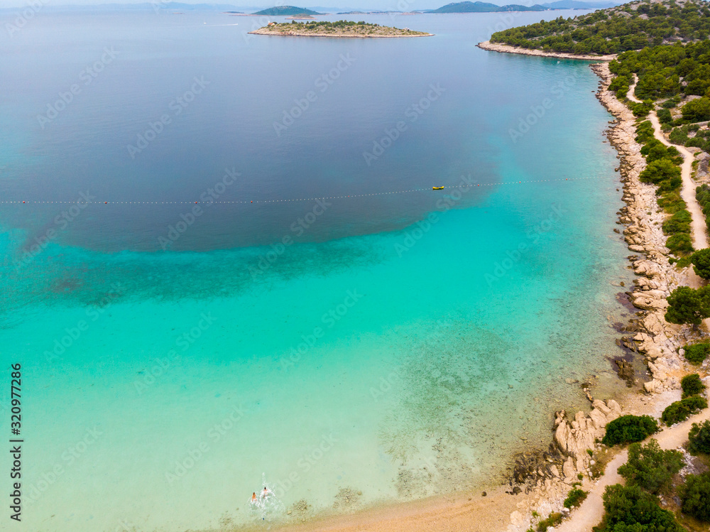 The beach on the Murter island in Croatia