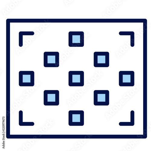 Fokus einer Digitalkamera Vector Icon Illustration