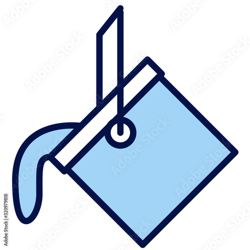 Farbeimer, Einfärben, Streichen Vector Icon Illustration