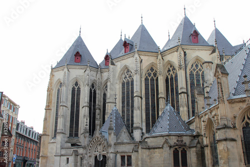 medieval saint-maurice church in lille (france) 