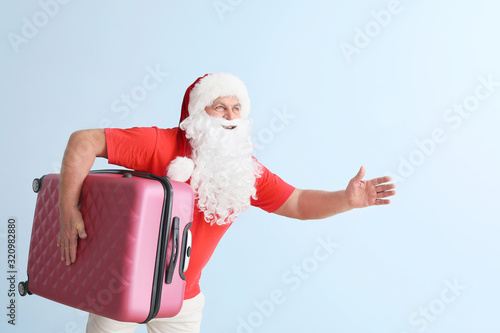 Santa claus in red t-shirt ...