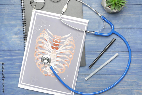 Stethoscope with drawing of...
