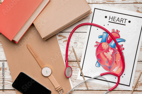 Stethoscope with drawing of...