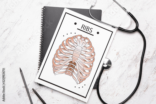 Stethoscope with drawing of...