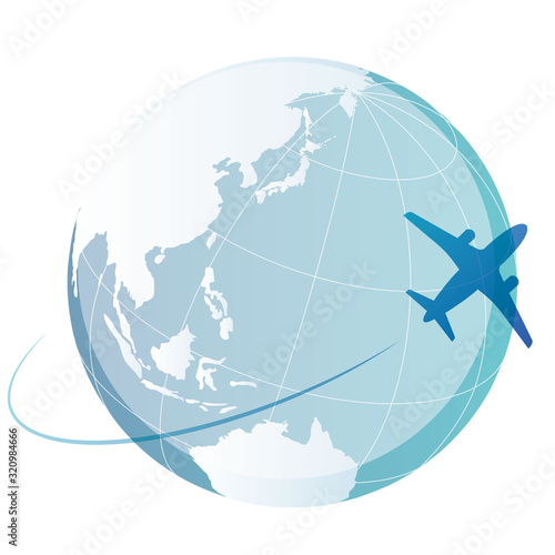 旅行　飛行機　世界