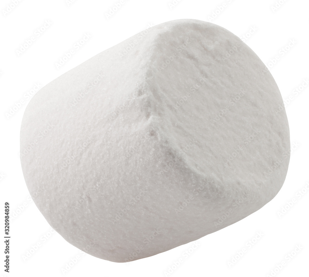 marshmallow isolated on white background, clipping path, full depth of field marshmallow isolated on white background, clipping path, full depth of field