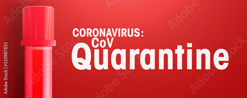 Coronavirus: CoV infection. China dangerous. Warning alert banner.