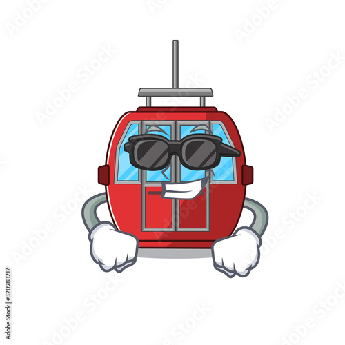 Super cool ropeway character wearing black glasses