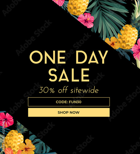Dark vector summer design w...