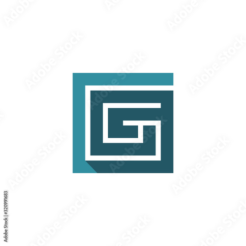 Initial letter gg logo vector design template