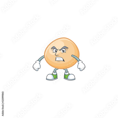 cartoon character of brown hoppang with angry face
