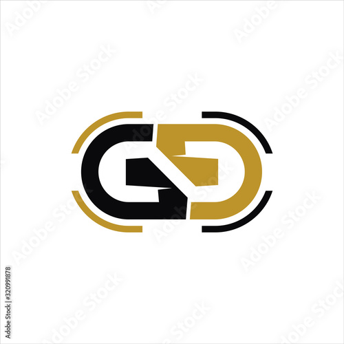 Initial letter gg logo vector templates
