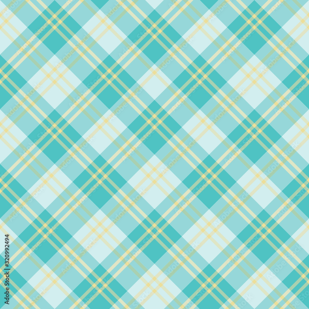 Seamless pattern in gentle light yellow and water blue colors for plaid, fabric, textile, clothes, tablecloth and other things. Vector image. 2 Seamless pattern in gentle light yellow and water blue colors for plaid, fabric, textile, clothes, tablecloth and other things. Vector image. 2
